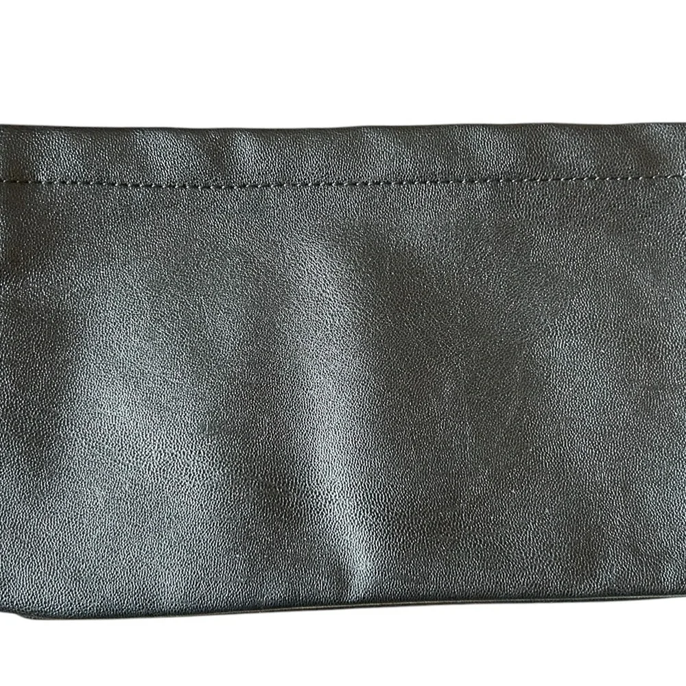 LUV Betsey By Betsey Johnson Black Glitter Heart Carry-All Cosmetic Clutch